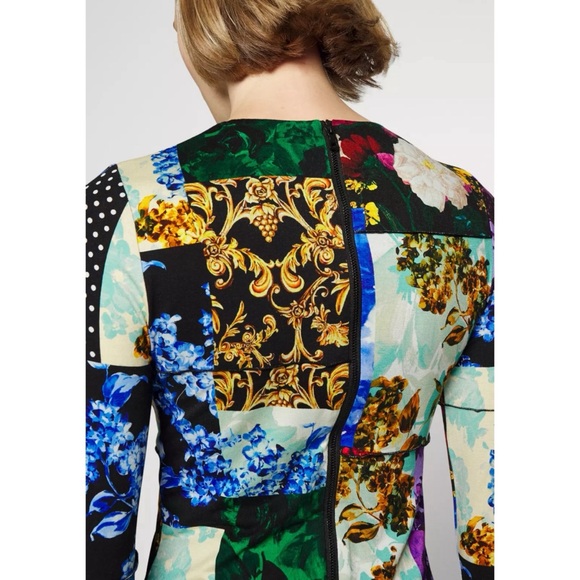 🌸SOLD🌸Alice + Olivia Delora Petals Patchwork Fitted Mini Dress - Picture 5 of 11